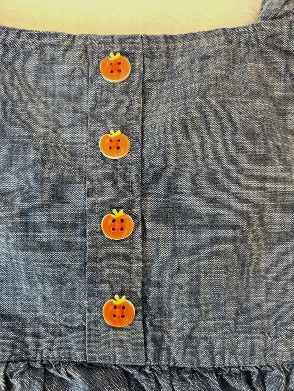 Gymboree chambray autumn adventures pumpkin patch dress fall girls 6 Fall Gourds
